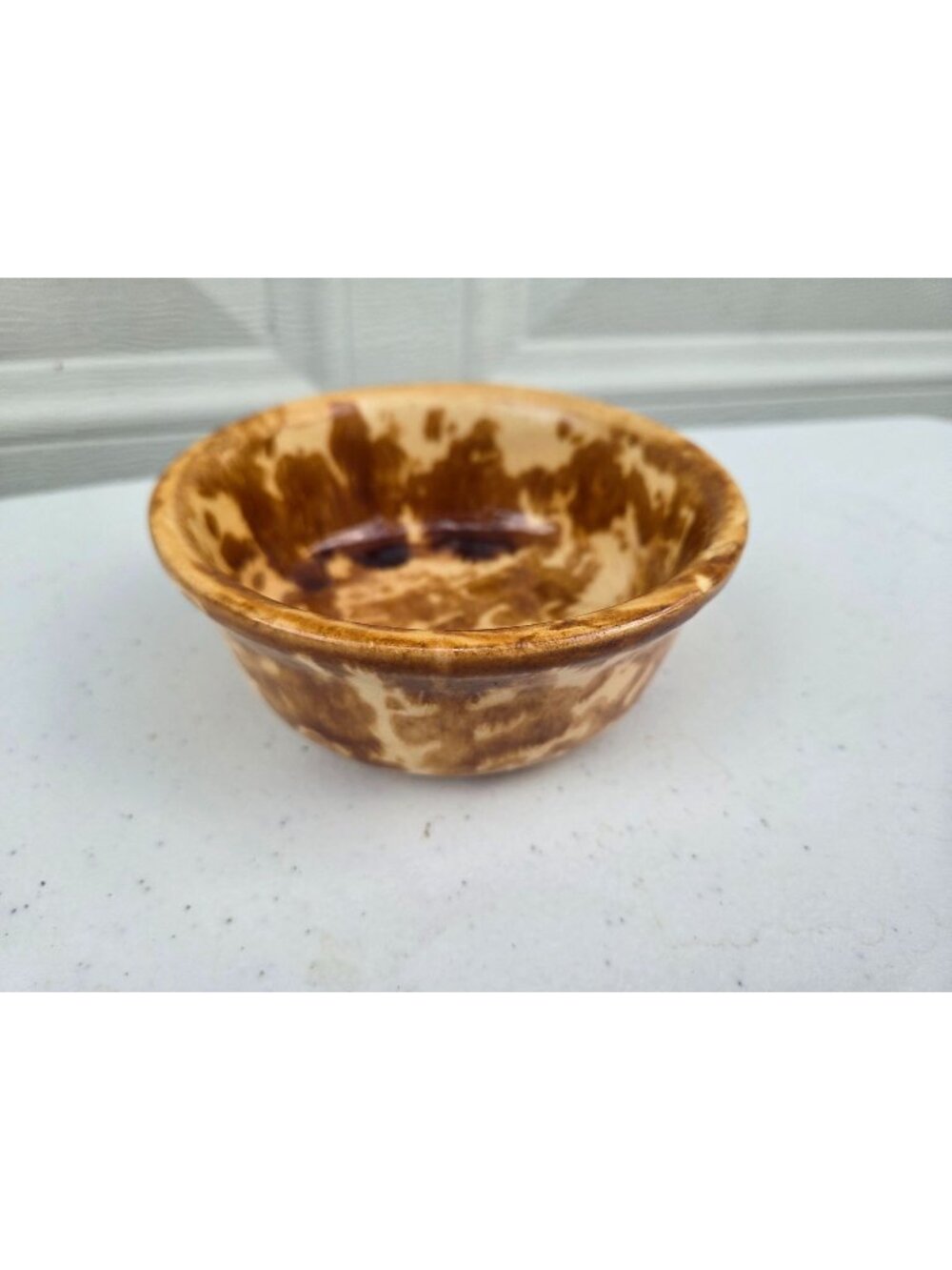 Bennington Pottery Rockingham Glaze Spatterware Spongeware Oatmeal Bowl